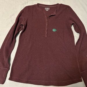 Ll bean women’s waffle knit henley